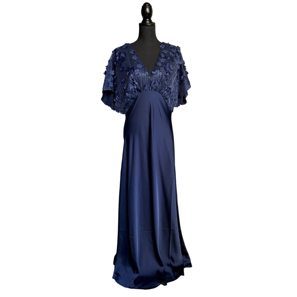 NWT Cynthia Steffe Floor Length Evening Gown (Navy Blue) - Size 14